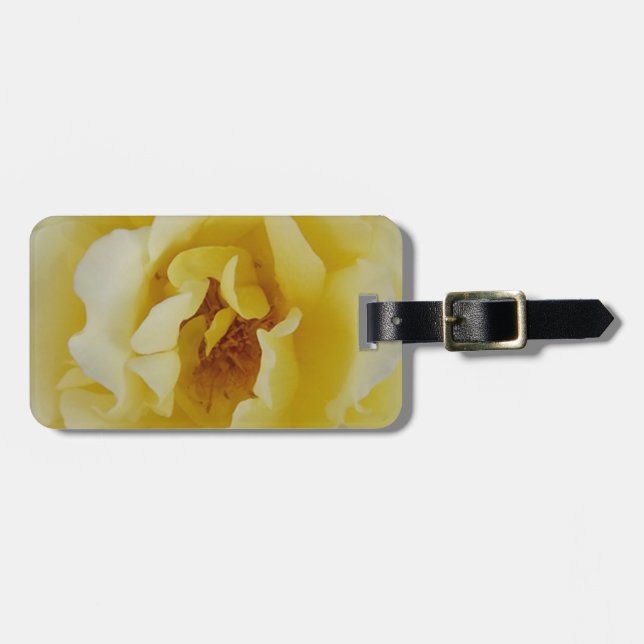 Etiqueta De Bagagem Rosa Amarela (Frente Horizontal)