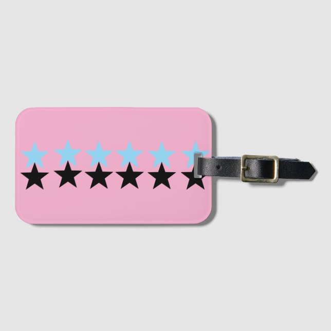 Etiqueta De Bagagem Rosa Celestial (Frente Horizontal)