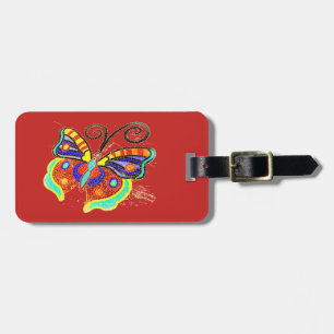 Etiqueta De Bagagem rosa colorido de Thunder_Cove do teste padrão de