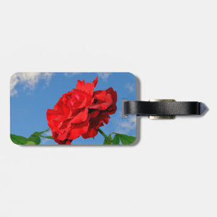 Etiqueta De Bagagem Rosa Don Juan com um céu azul