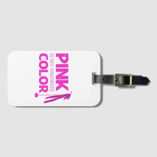 Etiqueta De Bagagem Rosa é Minha Cor Favorita