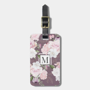 Etiqueta De Bagagem Rosa Garden Mauve ⎢ Monograma