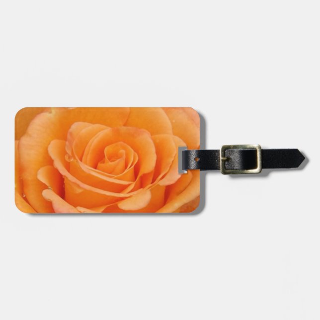 Etiqueta De Bagagem Rosa laranja (Frente Horizontal)