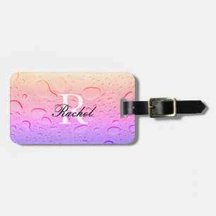 Etiqueta De Bagagem Rosa, Largas de Água Rosa Douradas, Forem Personal