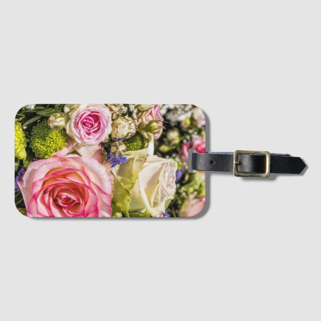 Etiqueta De Bagagem Rosa Mix 2 (Frente Horizontal)
