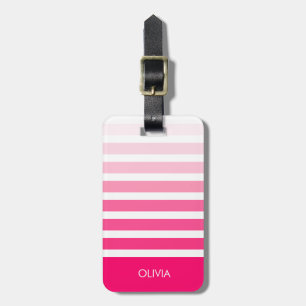 Etiqueta De Bagagem Rosa Moderno