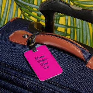 Etiqueta de Bagagem Rosa Personalizada - Etiqueta