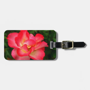 Etiqueta de bagagem Rosa Pink com alça de couro