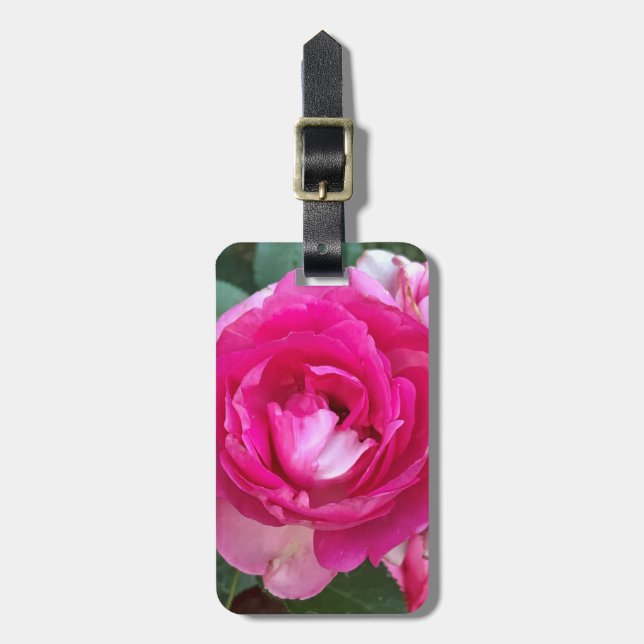 Etiqueta de bagagem rosa rosa (Frente Vertical)