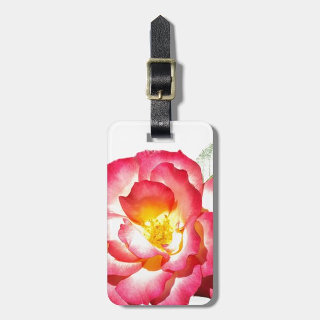 Etiqueta De Bagagem Rosa Rosa Rosa (Frente Vertical)