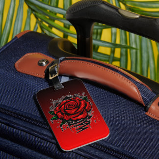 Etiqueta De Bagagem Rosa Rústica 