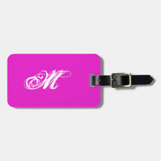 Etiqueta De Bagagem Rosa Simples Personalizado