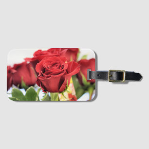 Etiqueta De Bagagem Rosa vermelha