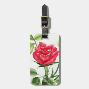Etiqueta De Bagagem Rosa vermelha