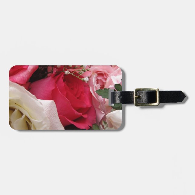 Etiqueta De Bagagem Rosas (Frente Horizontal)