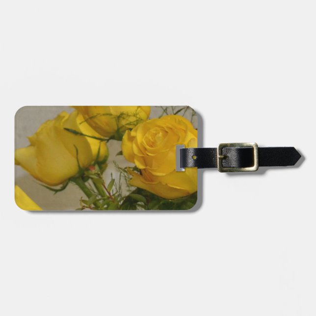 Etiqueta De Bagagem Rosas Amarelas (Frente Horizontal)