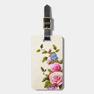 Etiqueta De Bagagem Rosas de Aquarela