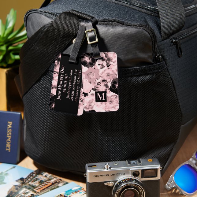 Etiqueta De Bagagem Rosas de Sangue Grande Rosa do Milênio (Frente e verso)