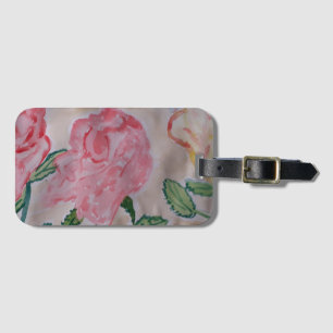 Etiqueta De Bagagem Rosas de Verão abstrato