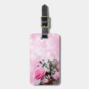 Etiqueta De Bagagem Rosas Rosa