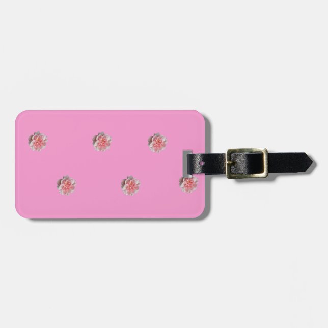Etiqueta De Bagagem Rosas Rosa a Rosa (Frente Horizontal)