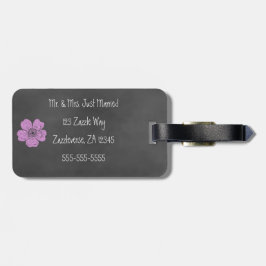 Etiqueta De Bagagem Rosas Rosas Pink Chalkboard