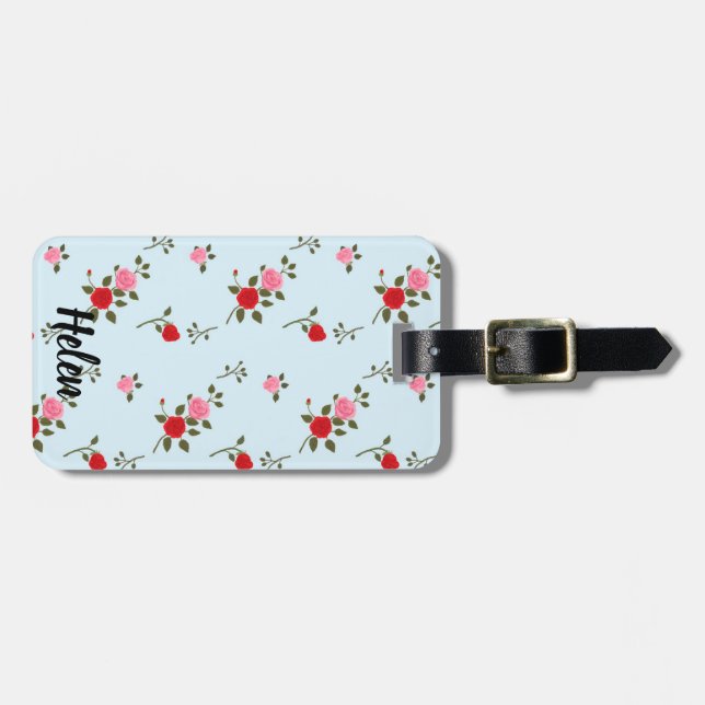 Etiqueta De Bagagem Roses (Frente Horizontal)