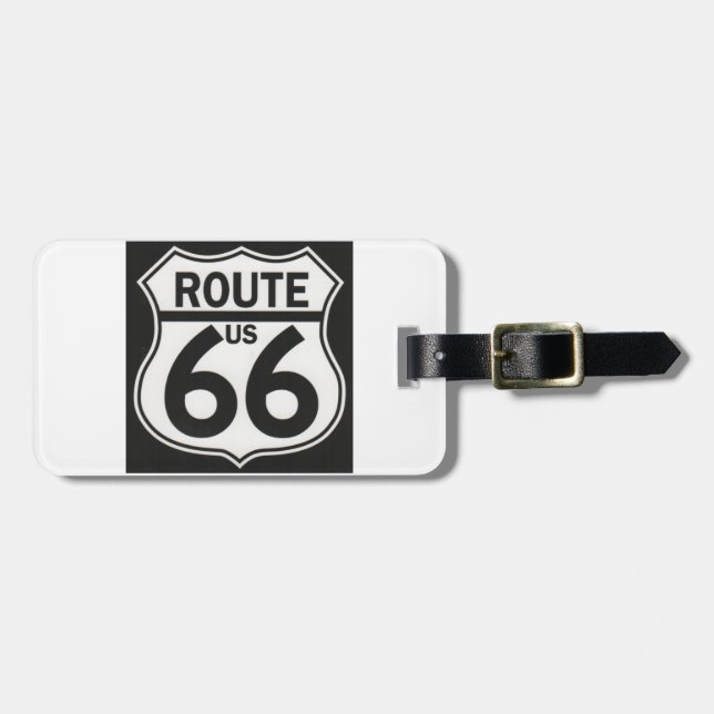 Etiqueta De Bagagem Rota 66 - A Estrada-Mãe (Frente Horizontal)