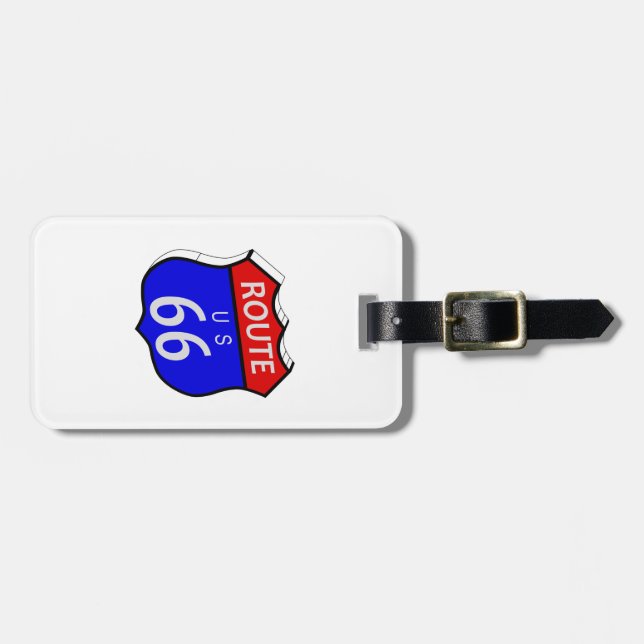 Etiqueta De Bagagem Rota 66 - Sinal de Estrada (Frente Horizontal)