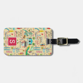 Etiqueta De Bagagem rótulo de bagagem do mapa da cidade de Kuala Lumpu