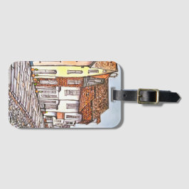 Etiqueta De Bagagem Row Of Houses