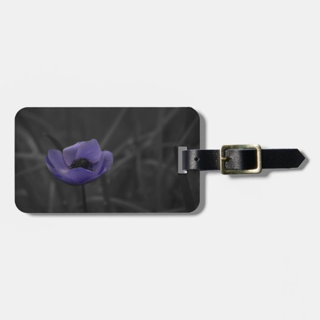Etiqueta de bagagem roxa personalizada (Frente Horizontal)