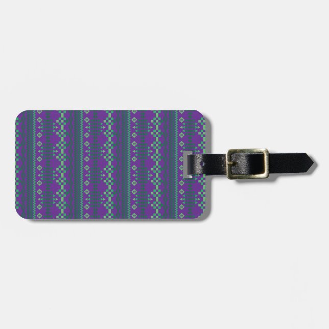 Etiqueta De Bagagem Roxo (Frente Horizontal)