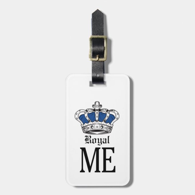 Etiqueta De Bagagem Royal Me - Azul (Frente Vertical)