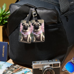 Etiqueta De Bagagem Royal Pug: A Princesa Fada dos Reinos Encantados