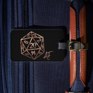 Etiqueta De Bagagem RPG Crit AF | Dice Roleplayer PnP de Copper Tablet