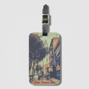 Etiqueta De Bagagem Rua de São Francisco com Café
