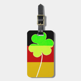 Etiqueta De Bagagem Rua De Vestuário Do Bandeira Alemão Irlandês Shamr