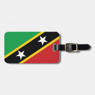 Etiqueta De Bagagem Rua Kitts e Nevis — Marca Nacional de Bagagem
