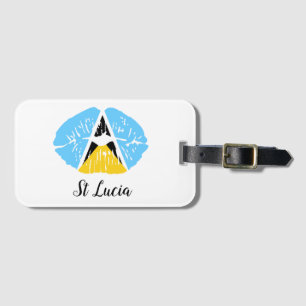 Etiqueta De Bagagem Rua Lucia Flag lábios