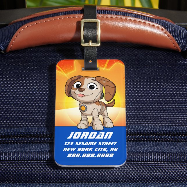Etiqueta De Bagagem Rua Sésamo | Mecha Builders Tango | Adicionar nome (Frente Insitu 2)