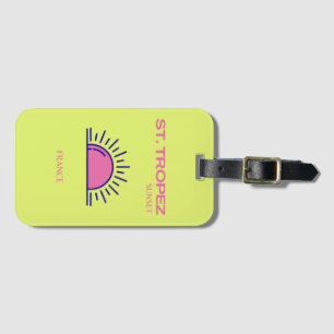 Etiqueta De Bagagem Rua Tropez, Preppy, Green