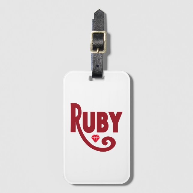 Etiqueta De Bagagem Ruby (Frente Vertical)