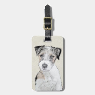 Etiqueta De Bagagem Russell Terrier Rough Painting - Arte Original de