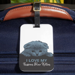 Etiqueta De Bagagem Russo Blue Kitten