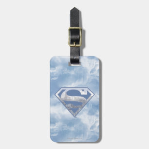 Etiqueta De Bagagem S-Protetor   do superman claro - logotipo azul da