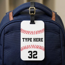 Saco Esportivo com Nome do Time de Beisebol Person