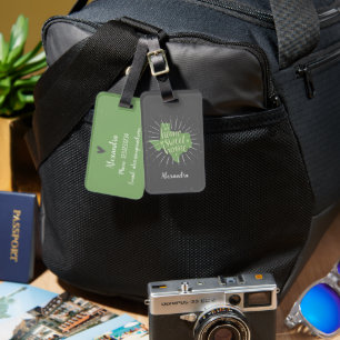 Etiqueta De Bagagem Sage Green e Cinza Home Sweet Texas
