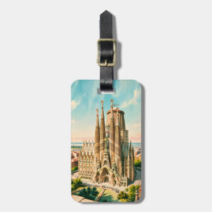 Etiqueta De Bagagem Sagrada Familia Personalizada Barcelona Viagem Aqu