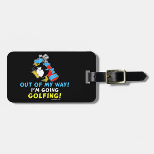 Etiqueta De Bagagem Sai do meu caminho, vou para o Negro Golfe